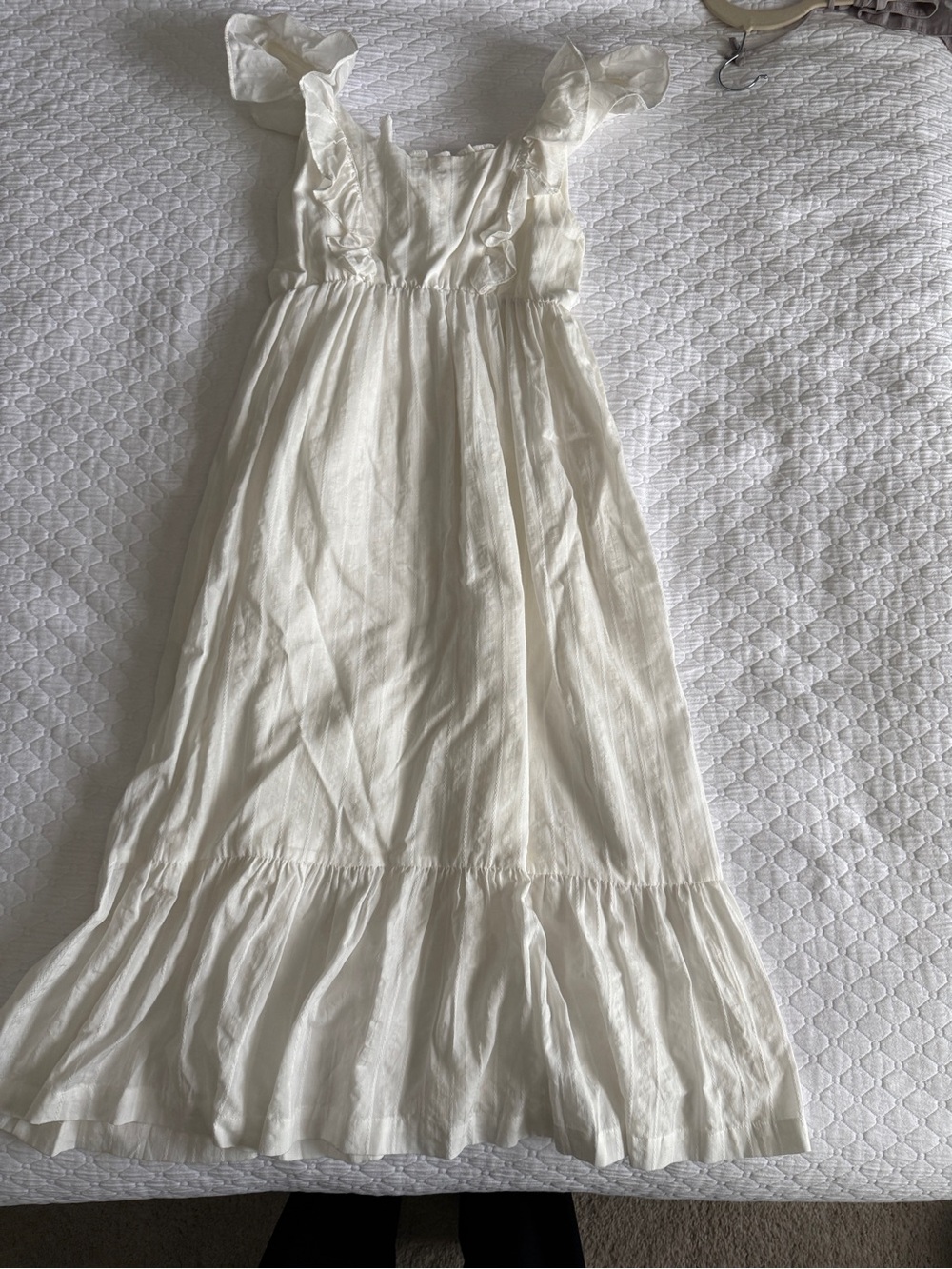 White Ruffled Maxi Dress